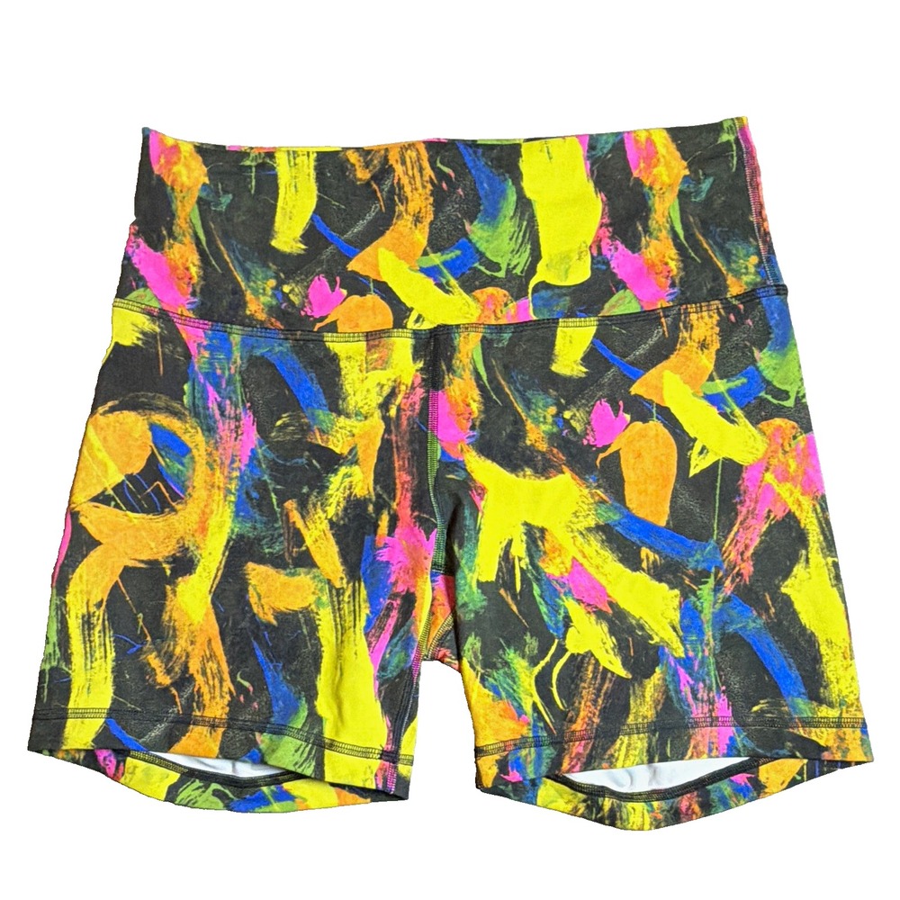Lululemon Women's 6" Align Biker Shorts Multicolor Abstract Print Size 12
